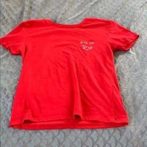 red bite me top